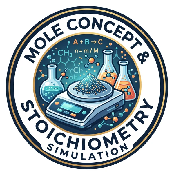 Mol Kavramı ve Stokiyometri Sanal Laboratuvarı simülasyonu logosu