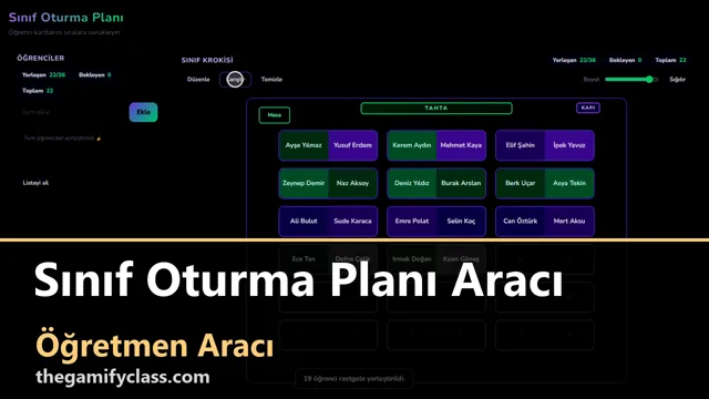 Sınıf Oturma Planı Aracı